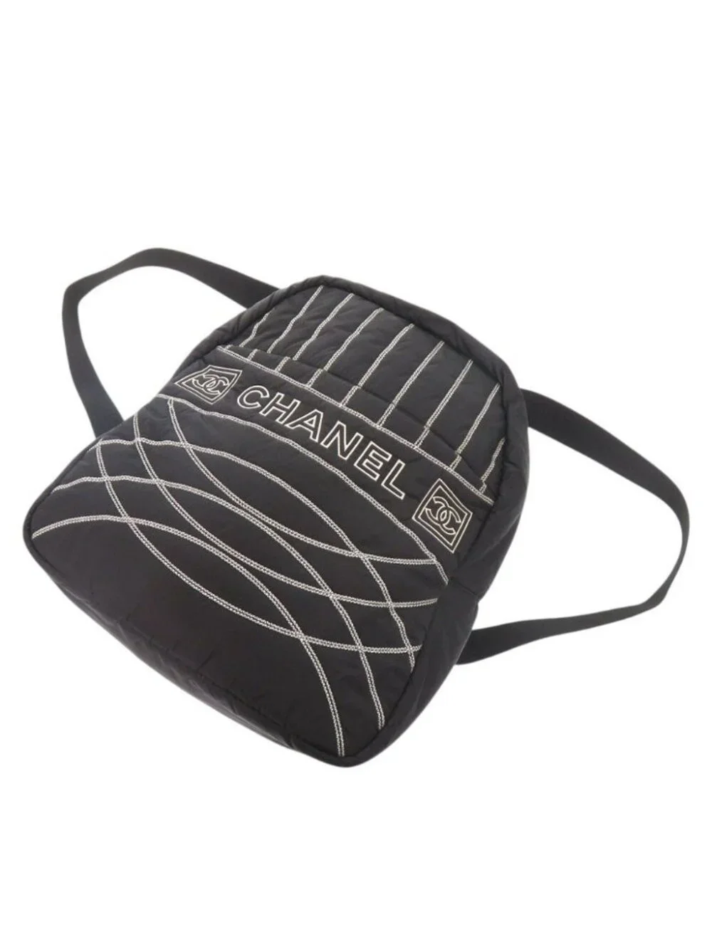 Chanel Sports Line CC Logo Nylon Black Backpack